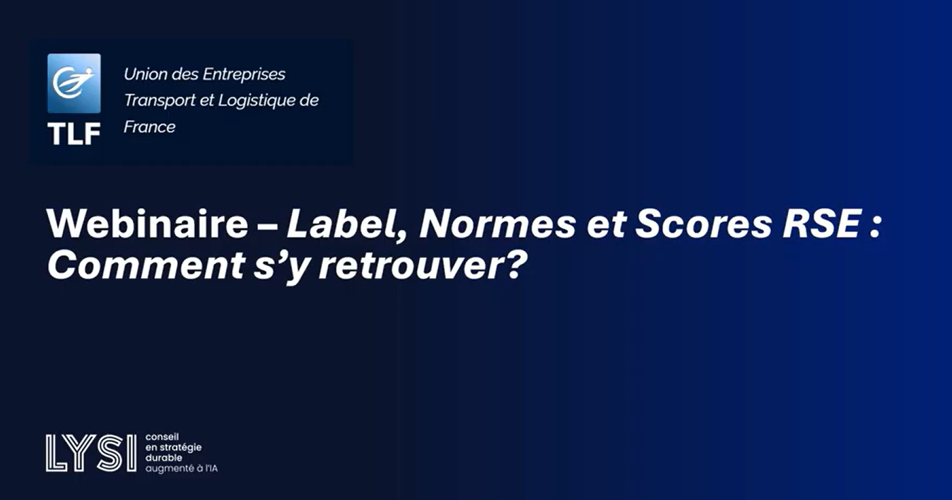 [Replay webinaire] Labels, normes et scores RSE : comment s'y retrouver ...